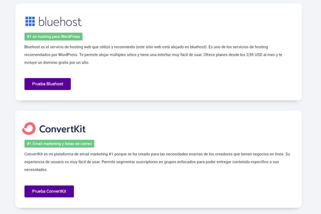 Comparativa de servicios para marketing de afiliados
